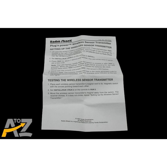 Radio Shack 49-2585 Alarm Transmitter Door Window Wireless Plug n Power - Picture 10 of 12